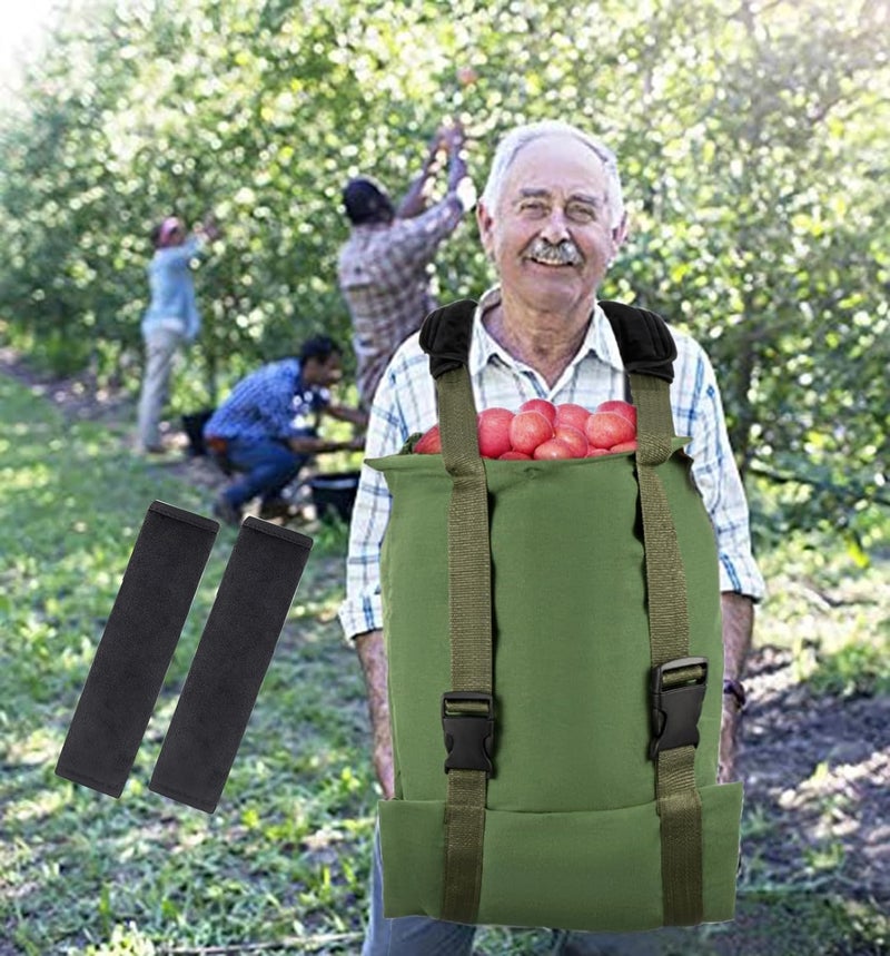 Elfzone Apple Picking Bag - Heavy Duty Fruit Picking Bag With Shoulder Pads,Vegetable Harvest Apples Berry Garden for Outdoor Orchard, Farm, Garden, Heavy Duty - Image 1